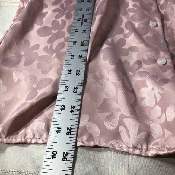 Elliot Andrews Women's Pale Pink Polyester Blouse Size 8 Long sleeve Button up - Picture 6 of 9